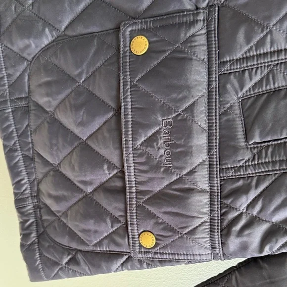 Quilted Navy Jacket with Gold Buttons - Picture 3 of 4